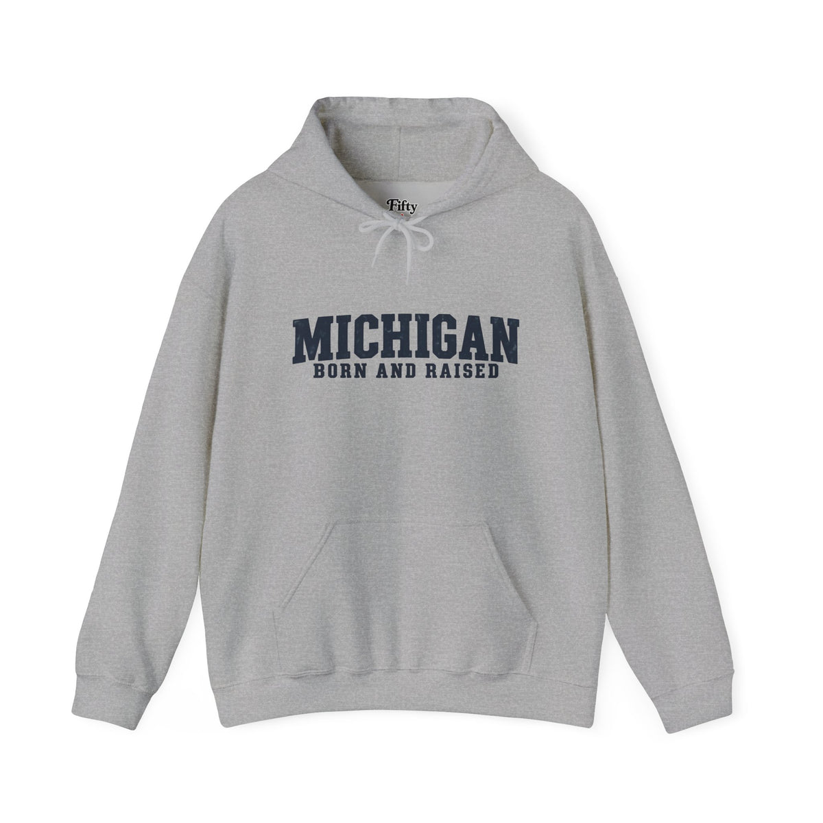Michigan Born and Raised Rustic Midwest Unisex Hoodie Graphic