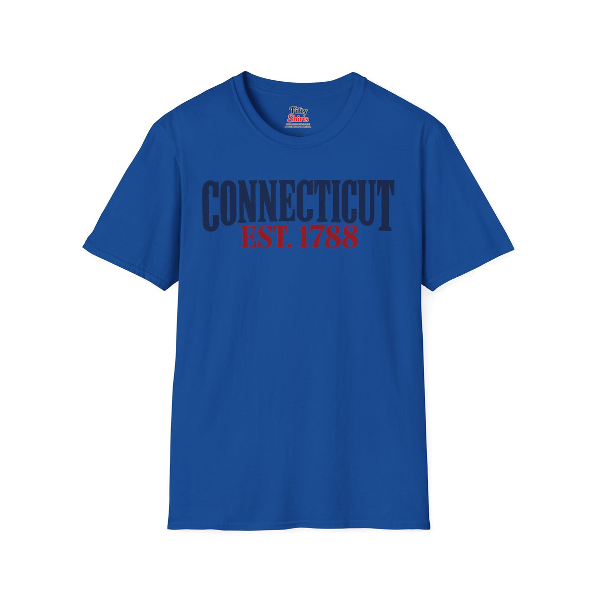 Connecticut EST 1788 Unisex Softstyle T Shirt State Name Graphic Tee
