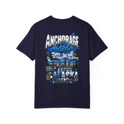 Anchorage Alaska Streetwear  Unisex Comfort Color 1717 Streetwear Graphic Tee
