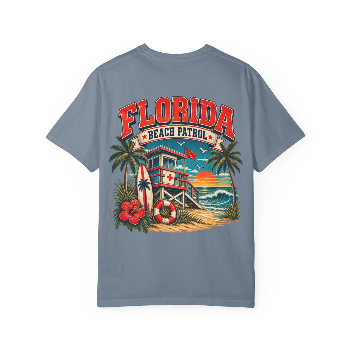 Florida Beach Patrol  Unisex Comfort Color 1717 Streetwear Graphic Tee