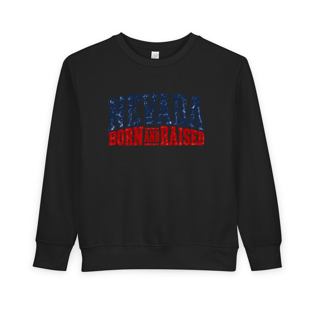 Nevada Born and Raised Rugged Western Unisex Toddler Sweatshirt
