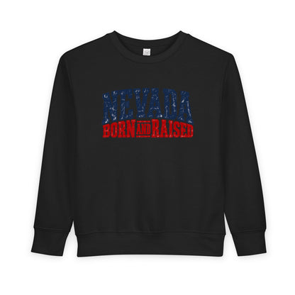 Nevada Born and Raised Rugged Western Unisex Toddler Sweatshirt