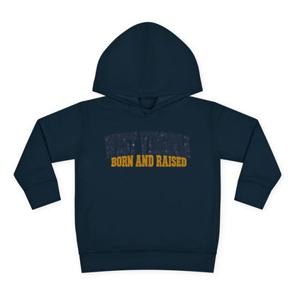 West Virginia Born and Raised Bold Workwear Unisex Toddler Pullover Fleece Hoodie