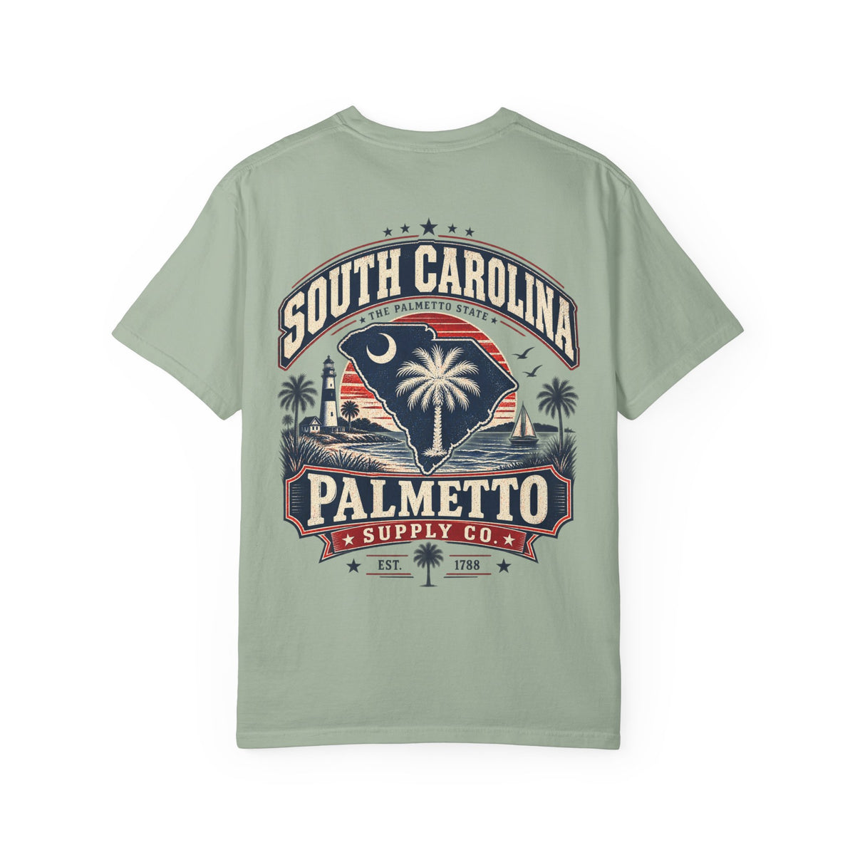 South Carolina Palmetto Supply Co Unisex Comfort Color 1717 Streetwear Graphic Tee