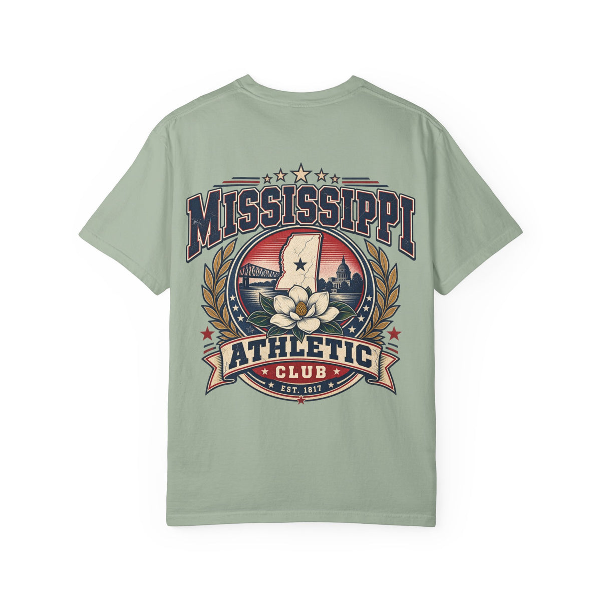 Mississippi Athletic Club Unisex Comfort Color 1717 Streetwear Graphic Tee