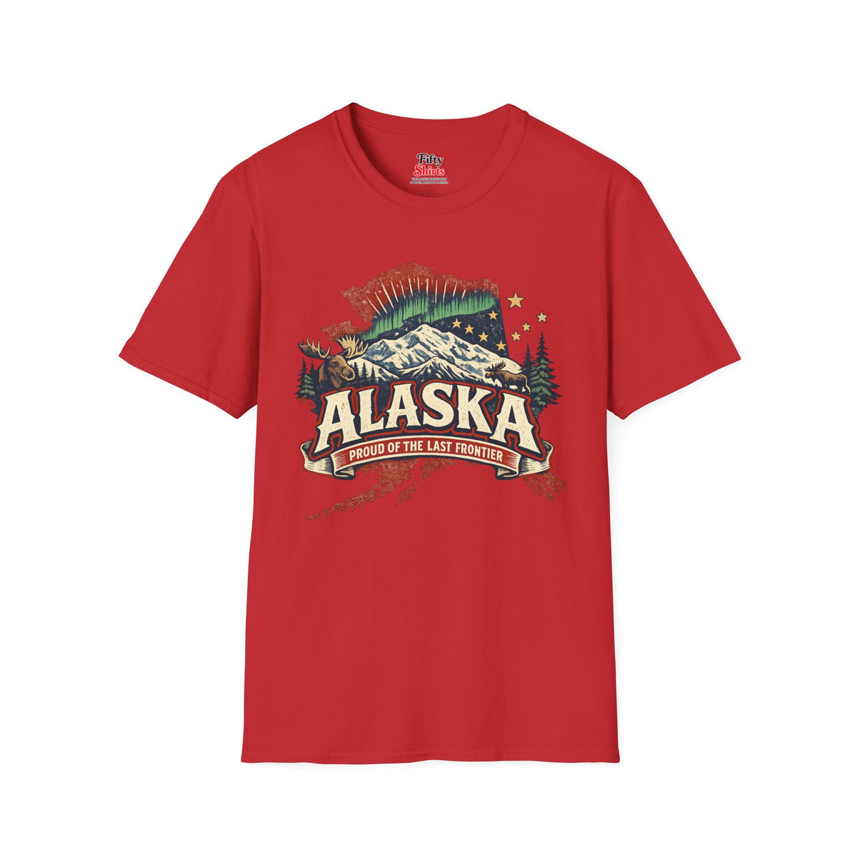 Alaska State Pride Unisex Softstyle T Shirt State Pride Graphic Tee Collections FS03