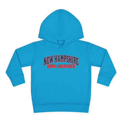 New Hampshire Born and Raised Premium Collegiate Unisex Pullover Fleece Hoodie