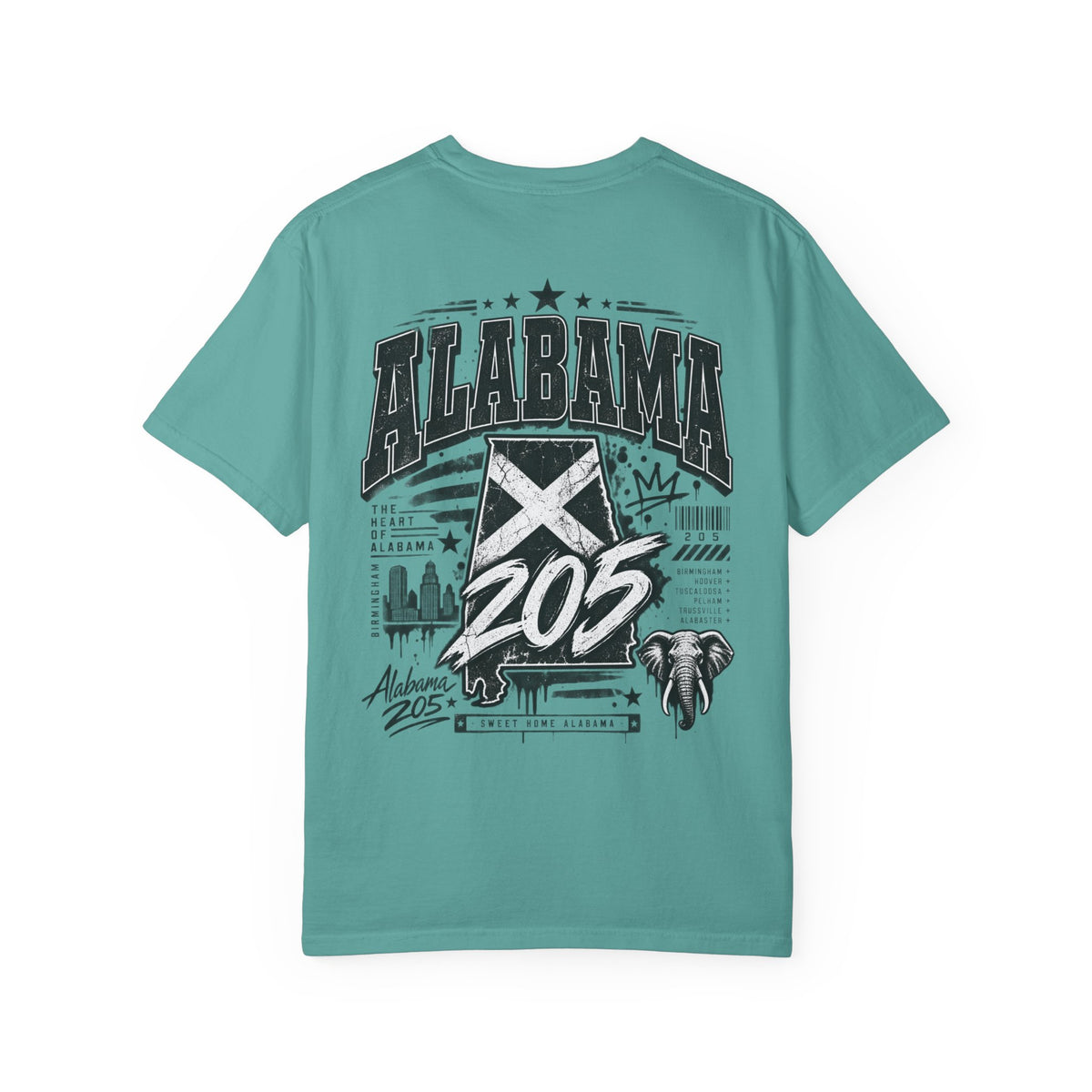 Alabama 205 Unisex Comfort Color 1717 Streetwear Graphic Tee