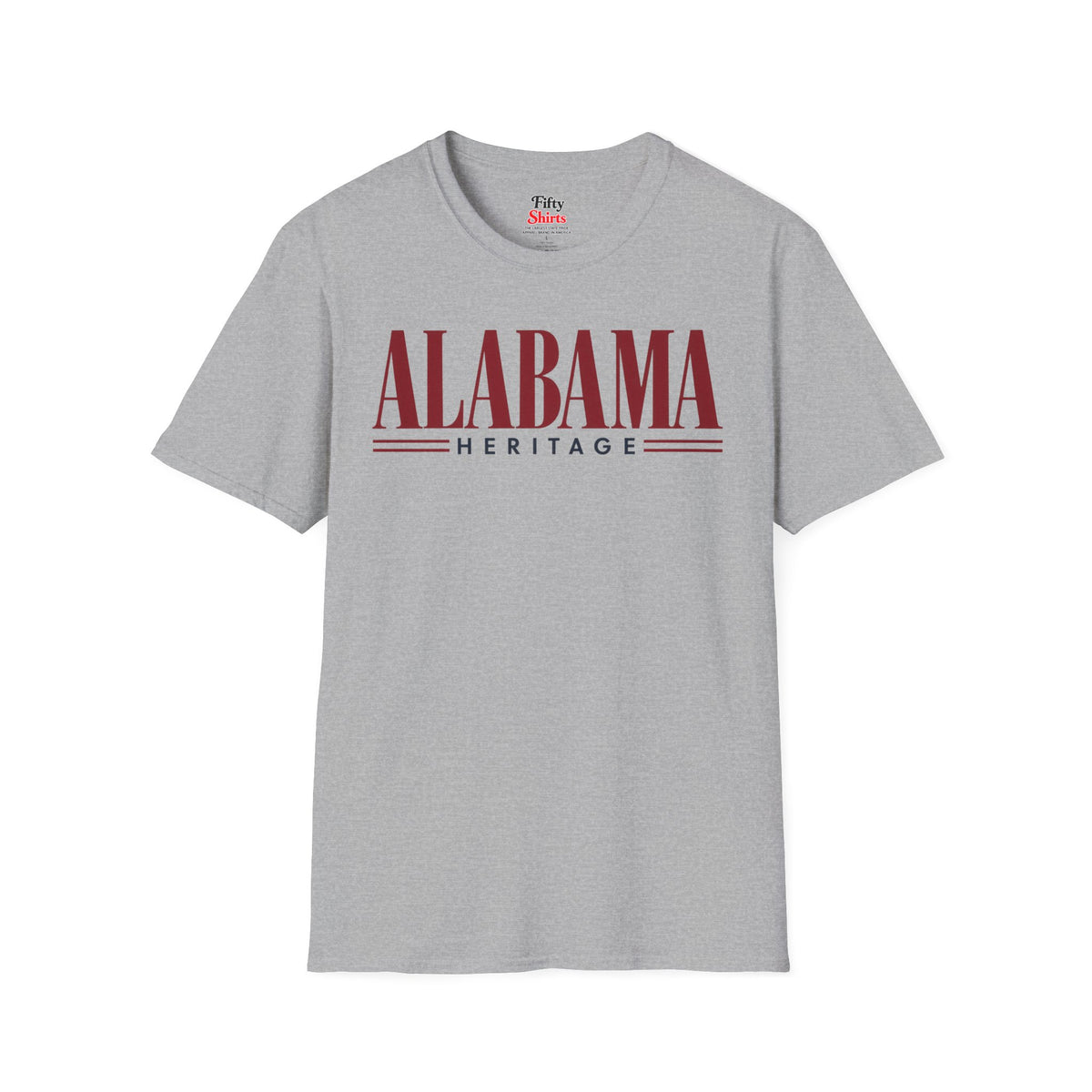 Alabama Heritage Unisex Softstyle T Shirt State Name Graphic Tee