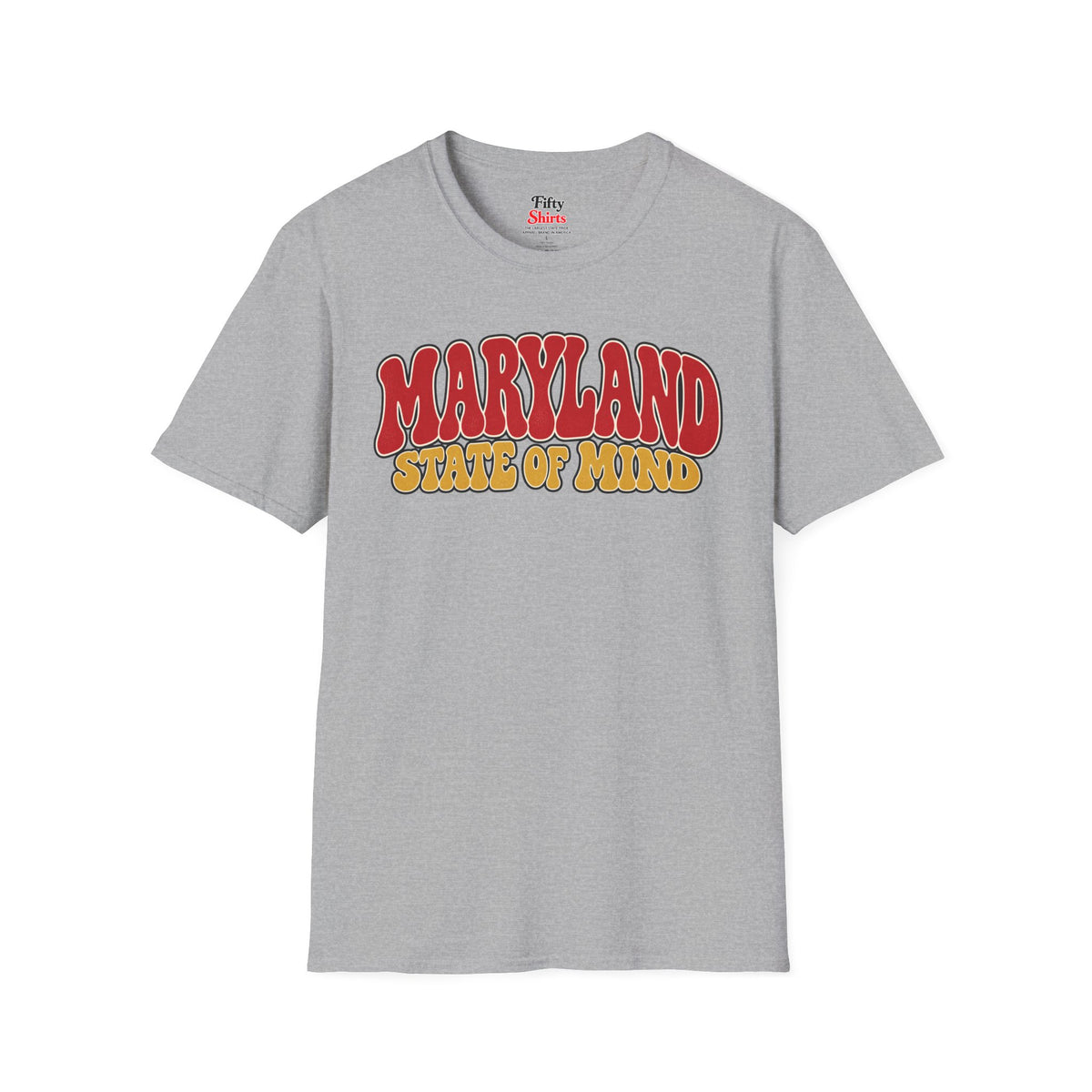 Maryland State of Mind Unisex Softstyle T Shirt State Name Graphic Tee