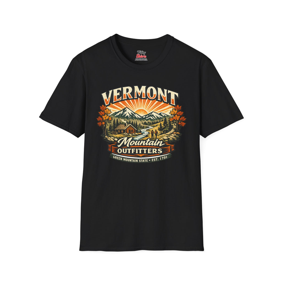 Vermont Mountain Outfitters Unisex Softstyle T Shirt State Pride Graphic Tee Collections FS03
