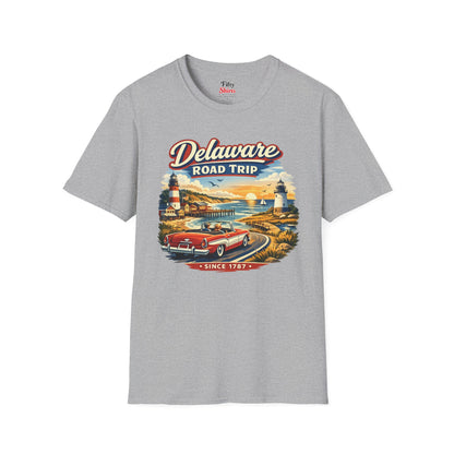 Delaware Roadtrip Unisex Softstyle T Shirt State Pride Graphic Tee Collections FS03