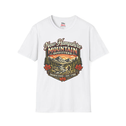 New Hampshire Mountain Outfitters Unisex Softstyle T Shirt State Pride Graphic Tee Collections FS03