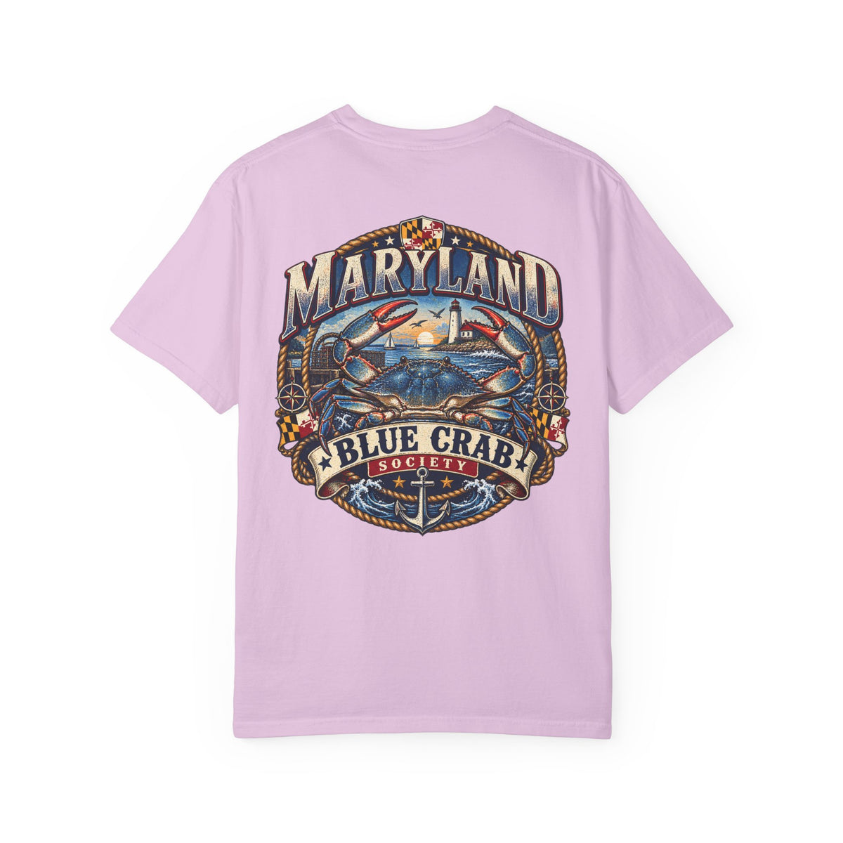 Maryland Blue Crab Society Unisex Comfort Color 1717 Streetwear Graphic Tee