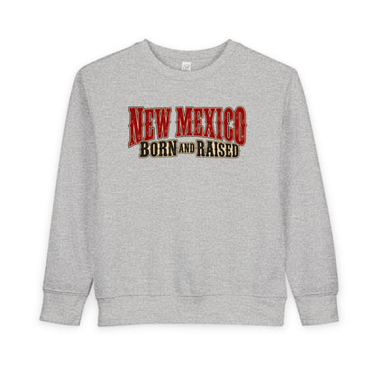 New Mexico Born and Raised Southwestern Heritage Unisex Toddler Sweatshirt