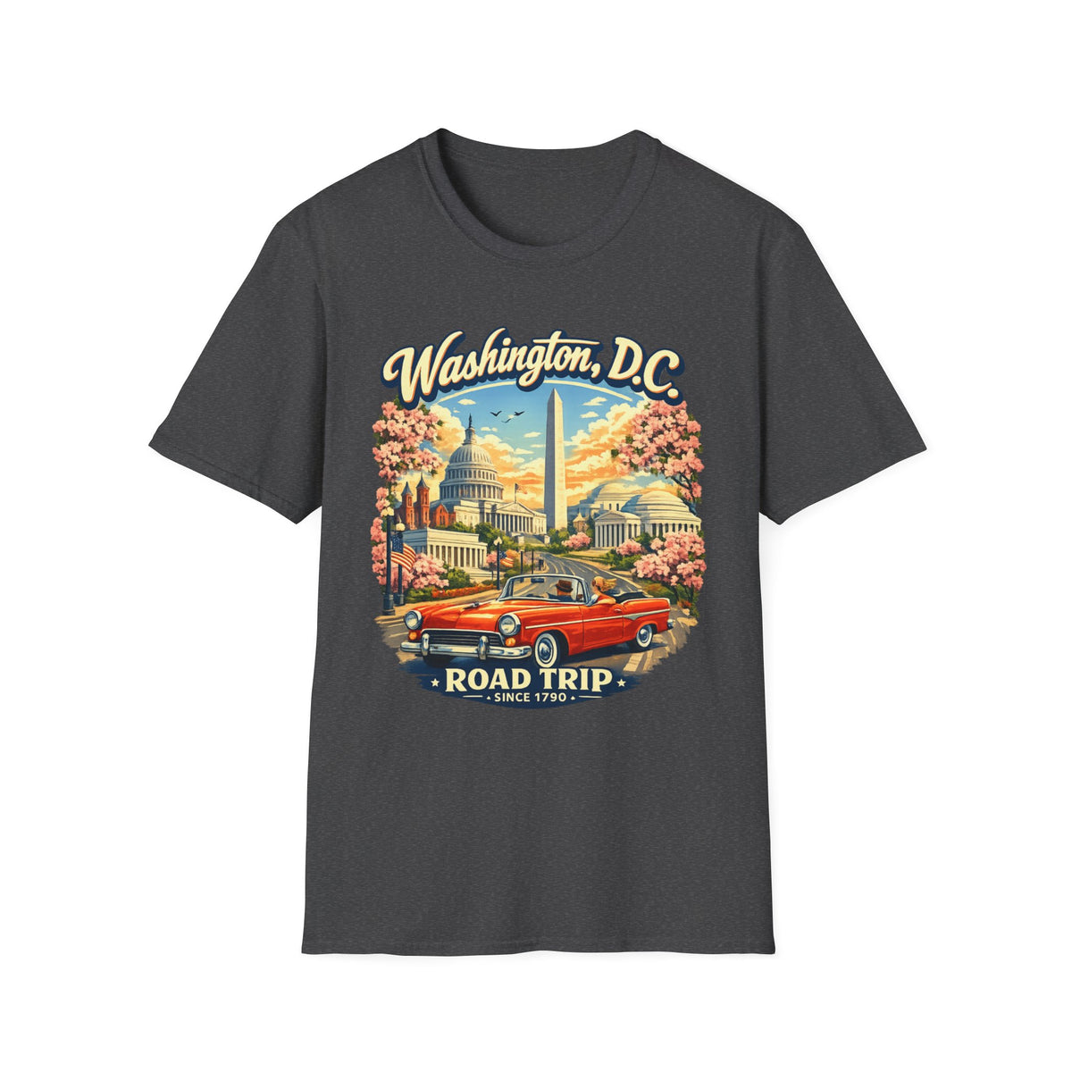 Washington D.C. Road Trip Unisex Softstyle T Shirt State Pride Graphic Tee Collections FS03