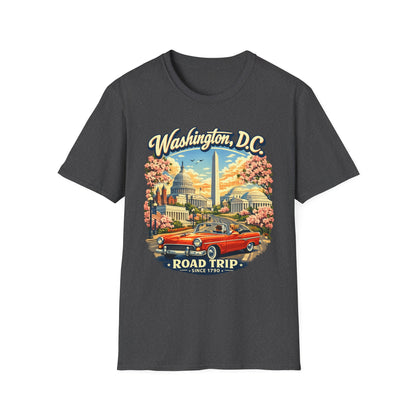 Washington D.C. Road Trip Unisex Softstyle T Shirt State Pride Graphic Tee Collections FS03
