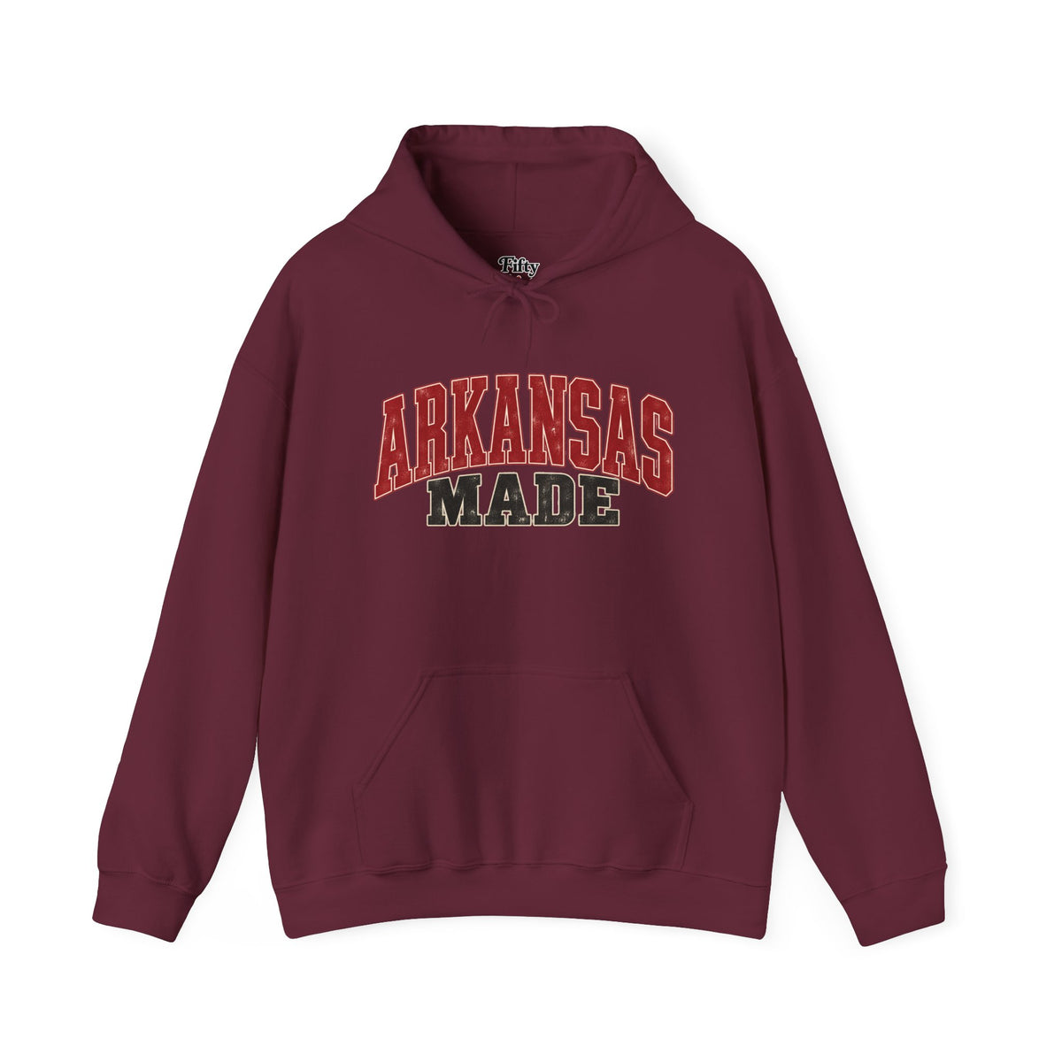 Arkansas Made Unisex Hoodie State Name Graphic