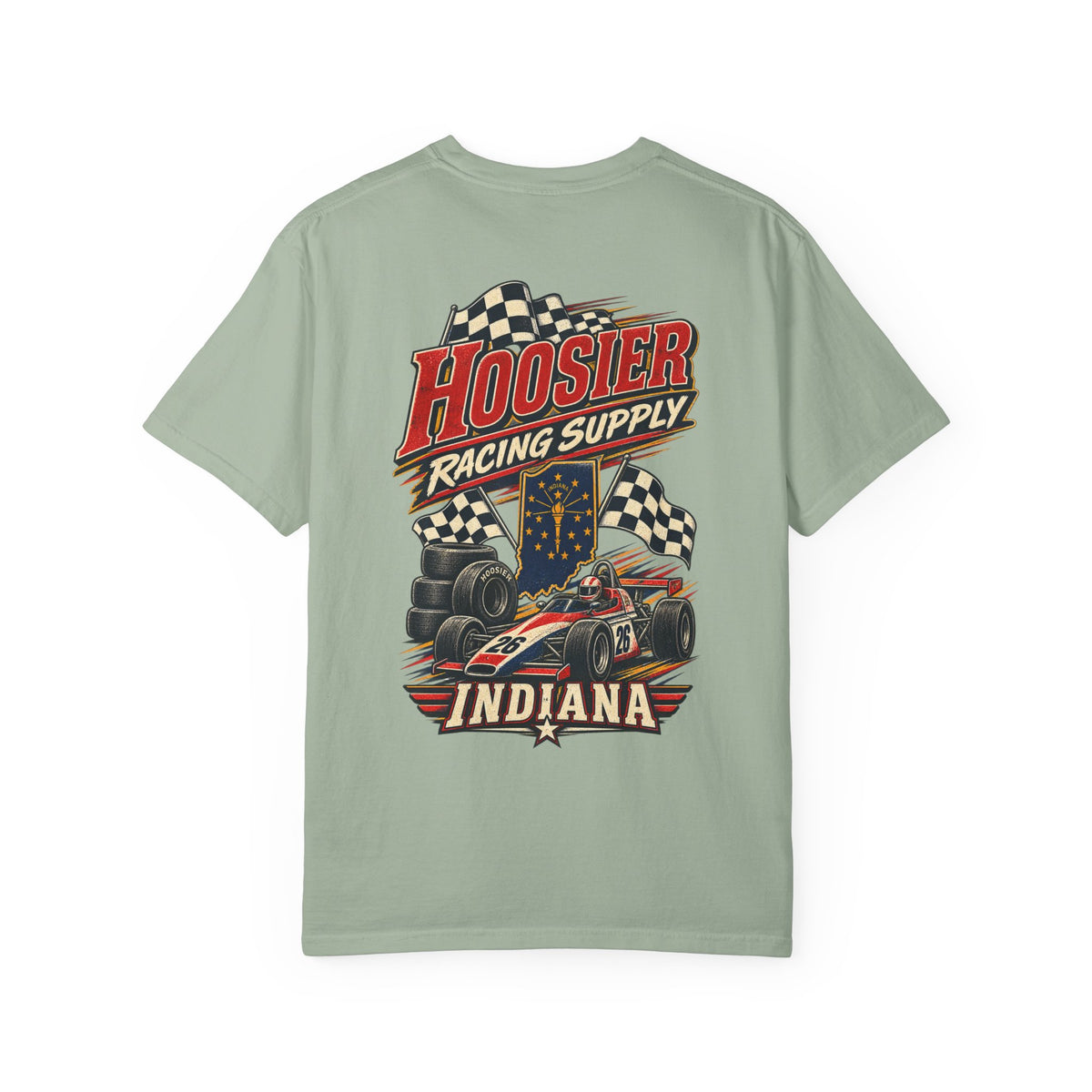 Indiana Hoosier Racing Supply Unisex Comfort Color 1717 Streetwear Graphic Tee