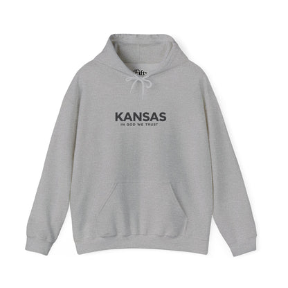 Kansas All State In God We Trust Unisex Hooded Sweatshirt