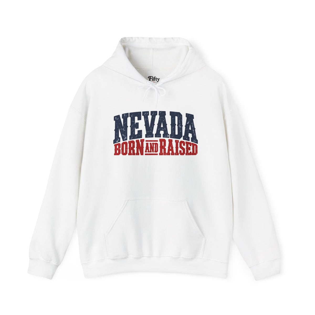Nevada Born and Raised Rugged Western Unisex Hoodie Graphic
