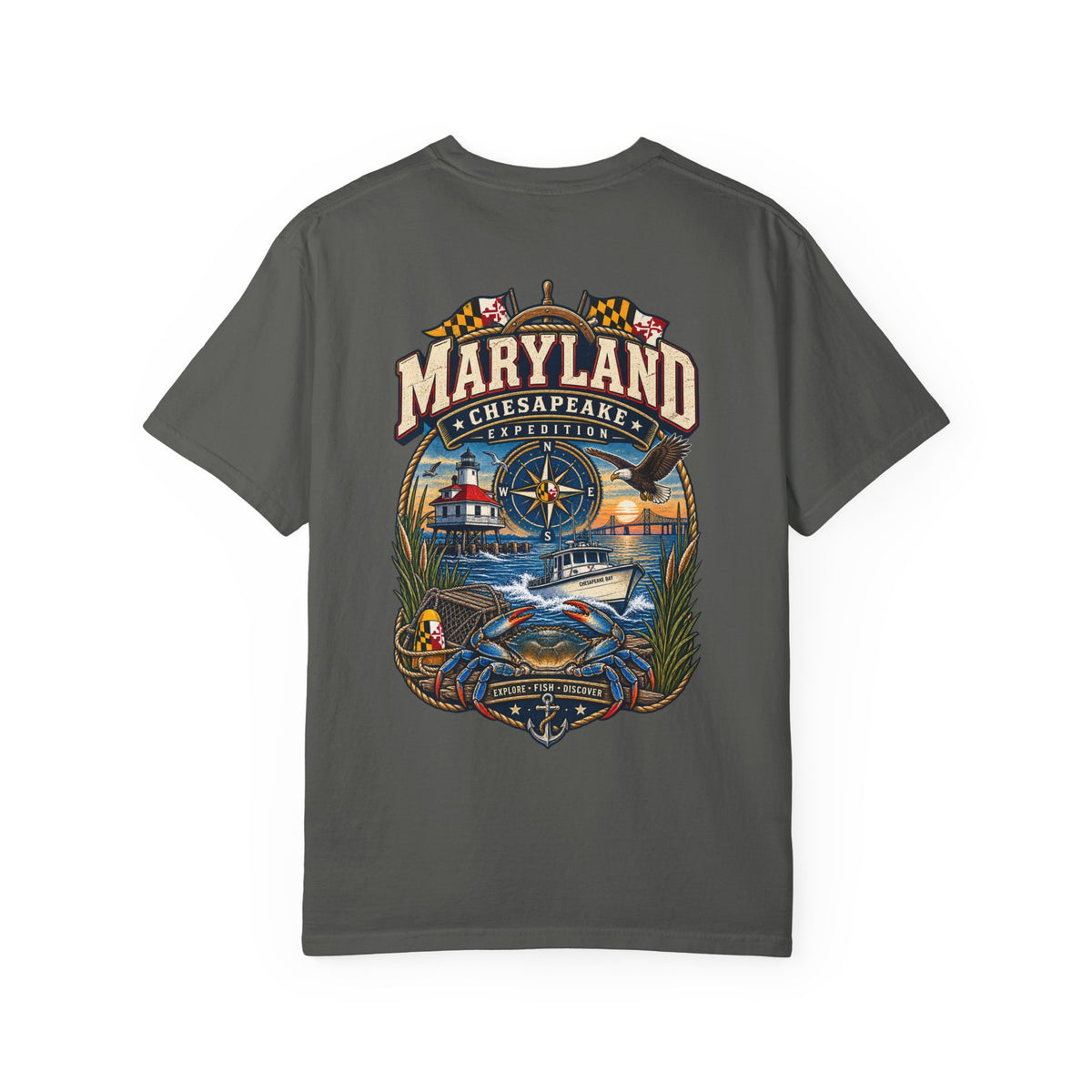 Maryland Bay Expedition Unisex Comfort Color 1717 Streetwear Graphic Tee