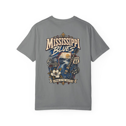 Mississippi Blues Unisex Comfort Color 1717 Streetwear Graphic Tee