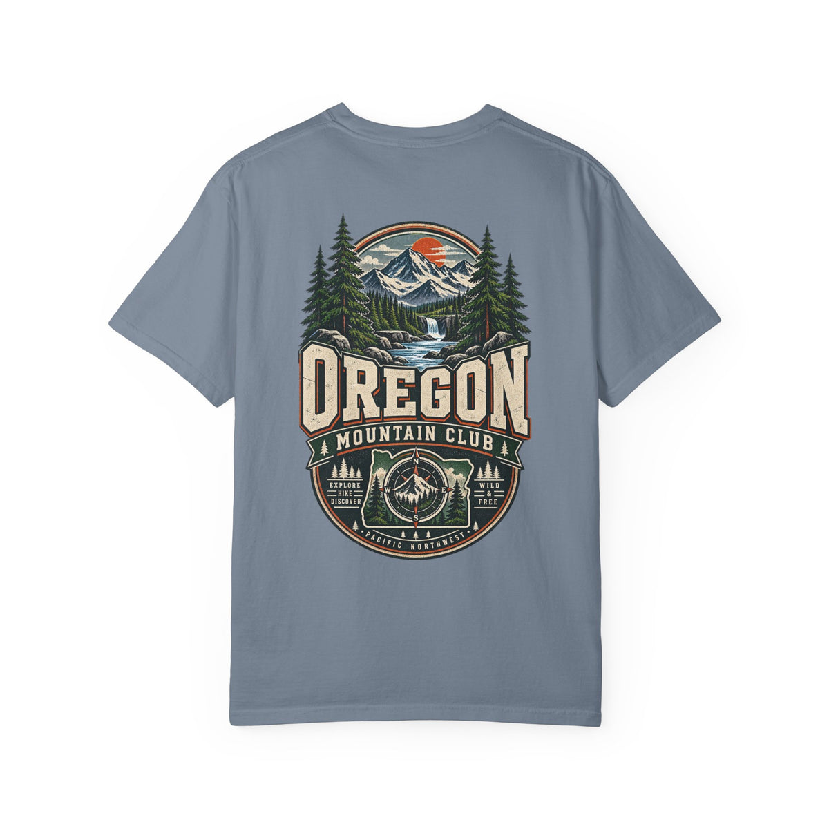 Oregon Mountain Club Unisex Comfort Color 1717 Streetwear Graphic Tee