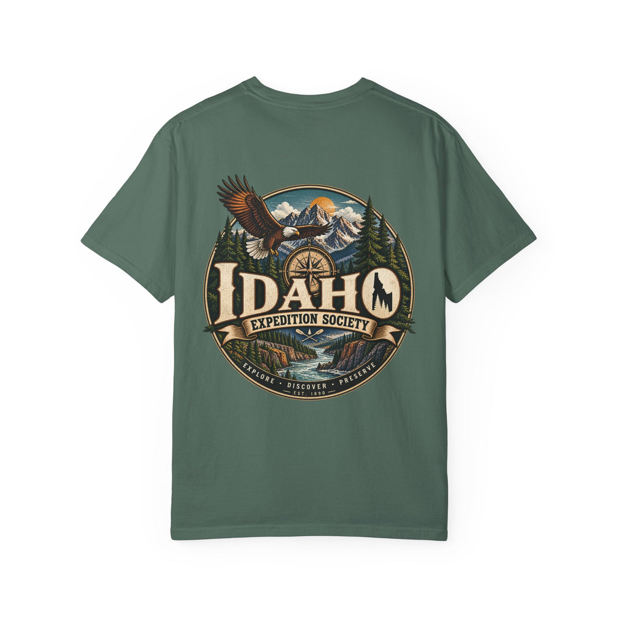 Idaho Expedition Society Unisex Comfort Color 1717 Streetwear Graphic Tee