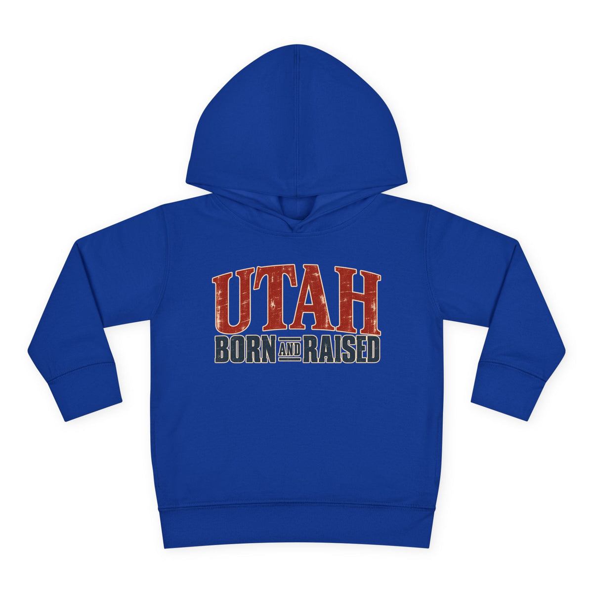 Utah Born and Raised Premium Heritage Unisex Toddler Pullover Fleece Hoodie