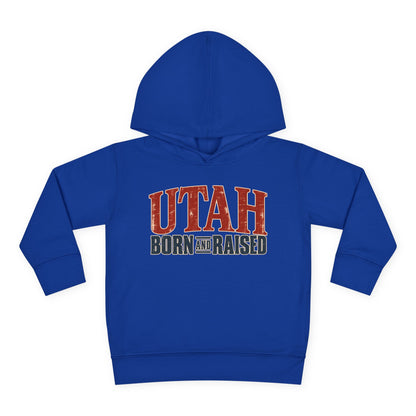 Utah Born and Raised Premium Heritage Unisex Toddler Pullover Fleece Hoodie