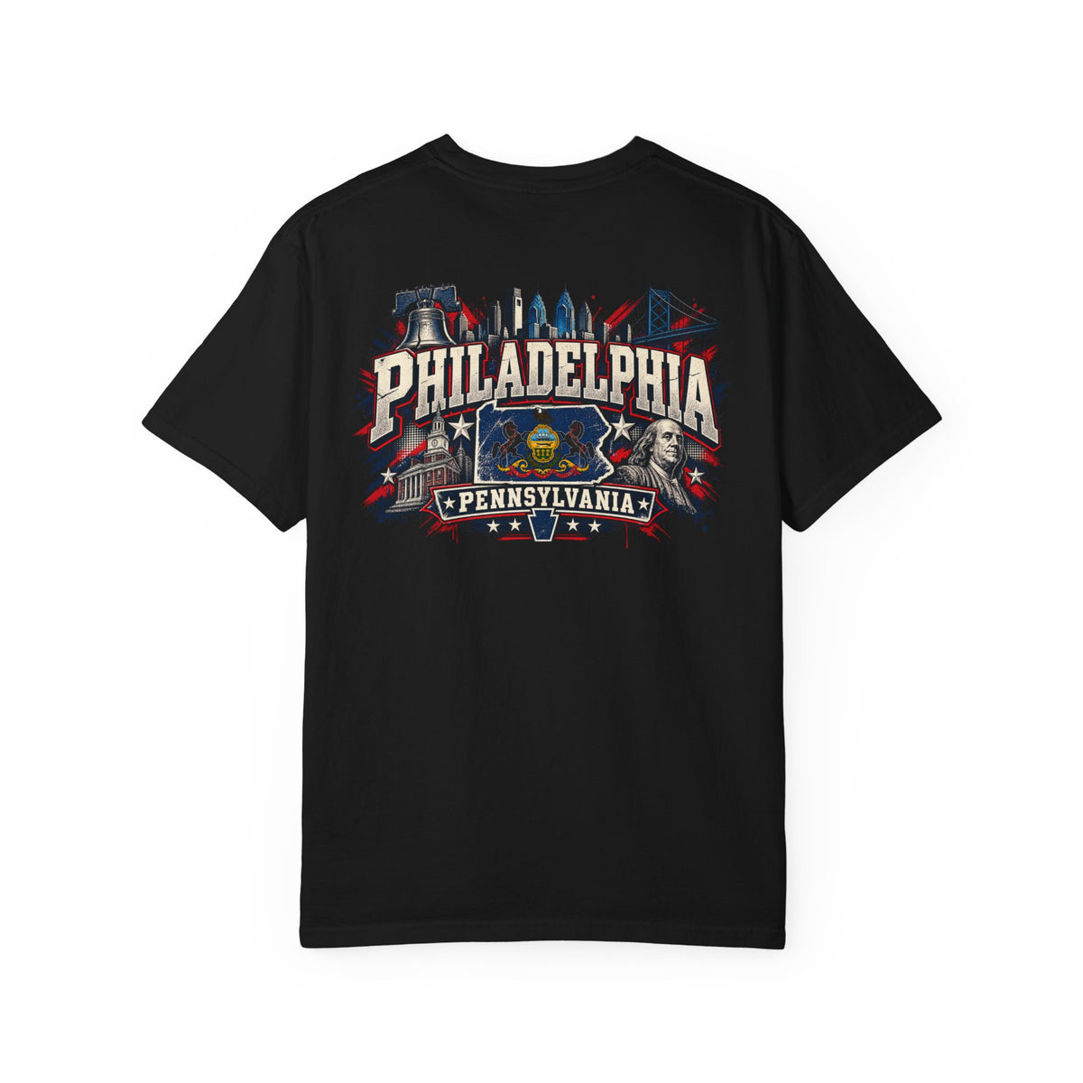 Philadelphia Pennsylvania Unisex Comfort Color 1717 Streetwear Graphic Tee