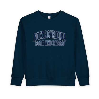 North Carolina Born and Raised Old-School Sportswear Unisex Toddler Sweatshirt