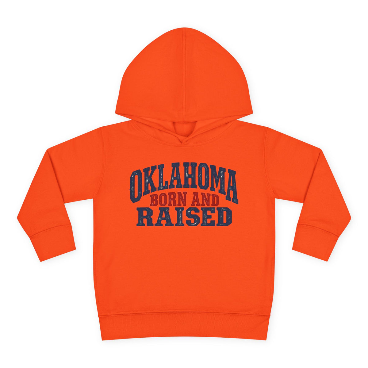 Oklahoma Born and Raised Rustic Americana Unisex Toddler Pullover Fleece Hoodie