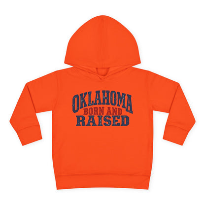 Oklahoma Born and Raised Rustic Americana Unisex Toddler Pullover Fleece Hoodie