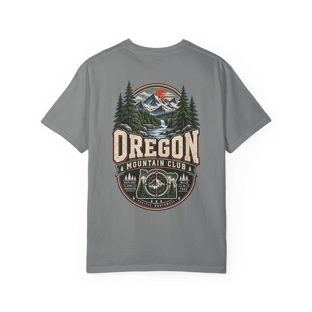 Oregon Mountain Club Unisex Comfort Color 1717 Streetwear Graphic Tee
