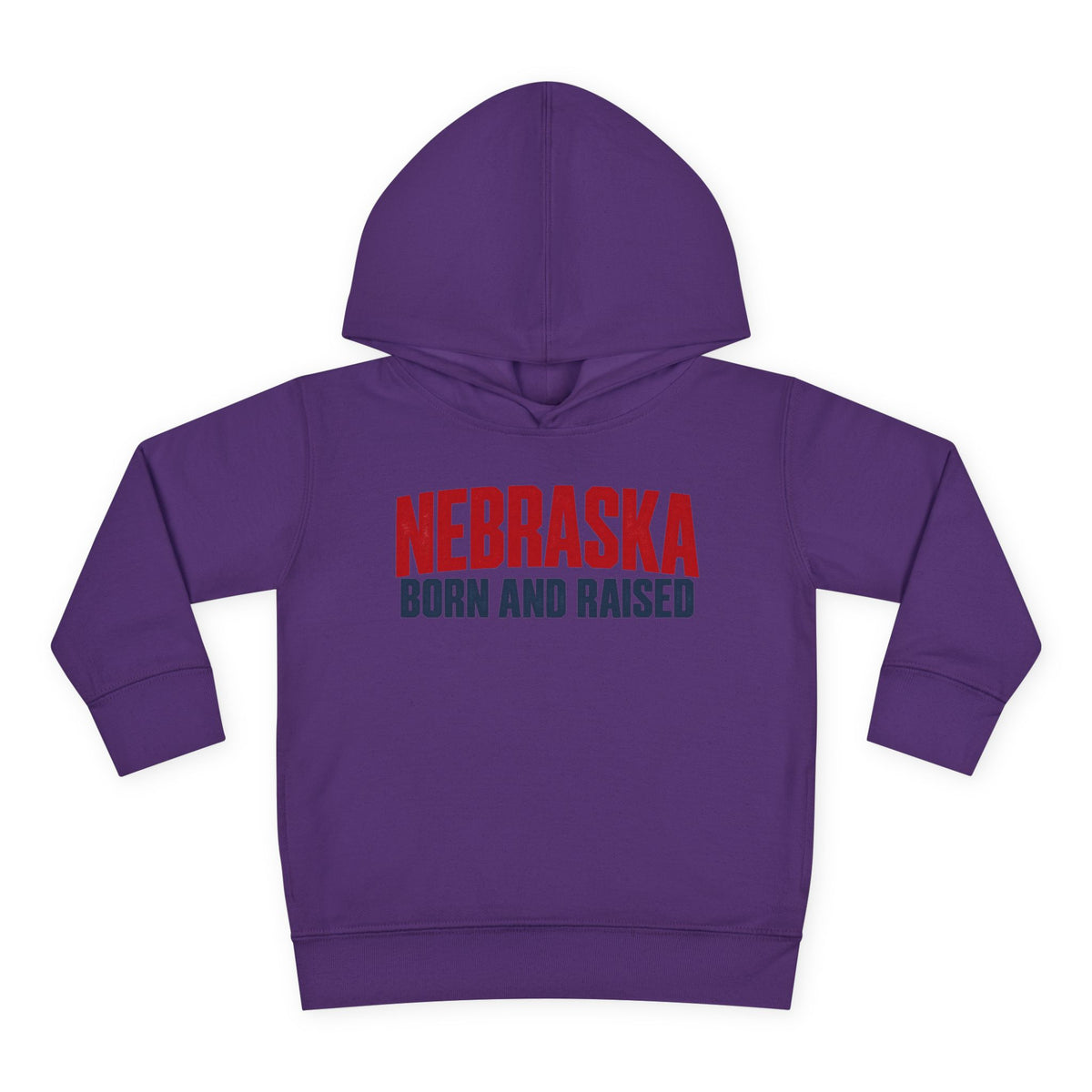 Nebraska Born and Raised Minimal Heritage Unisex Toddler Pullover Fleece Hoodie