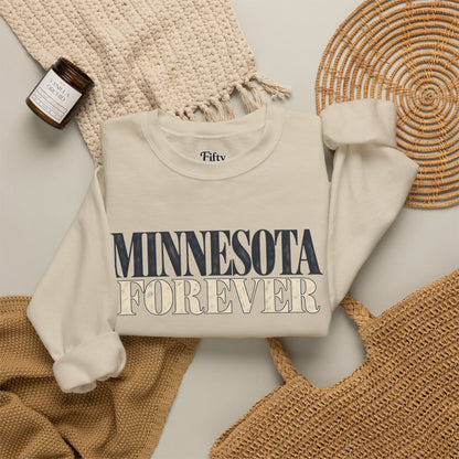 Minnesota Forever Unisex Crewneck Sweatshirt State Name Graphic
