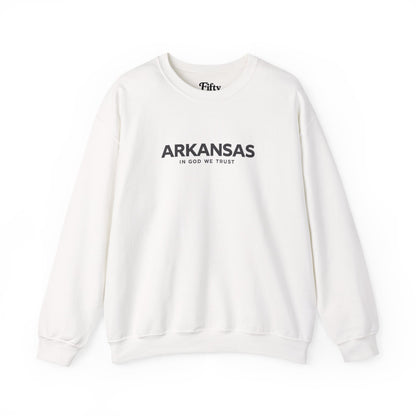 Arkansas All State In God We Trust Unisex Crewneck Sweatshirt
