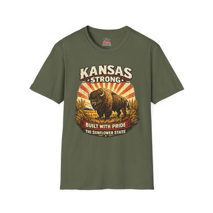 Kansas Strong Unisex Softstyle T Shirt State Pride Graphic Tee Collections FS03