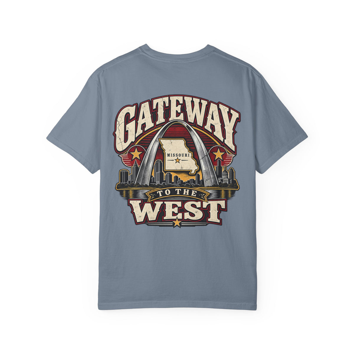 Missouri Gateway to the West Unisex Comfort Color 1717 Streetwear Graphic Tee