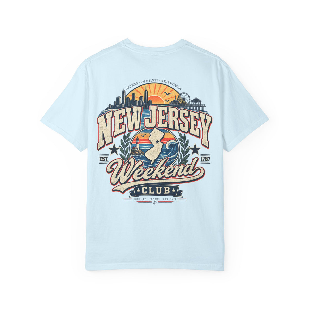New Jersey Weekend Club Unisex Comfort Color 1717 Streetwear Graphic Tee