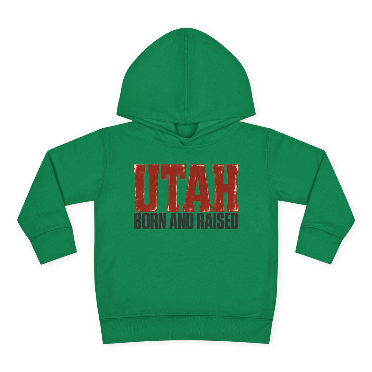 Utah Born and Raised Modern Western Streetwear Unisex Toddler Pullover Fleece Hoodie