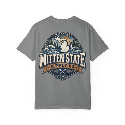 Michigan Mitten State Supply Co. Unisex Comfort Color 1717 Streetwear Graphic Tee