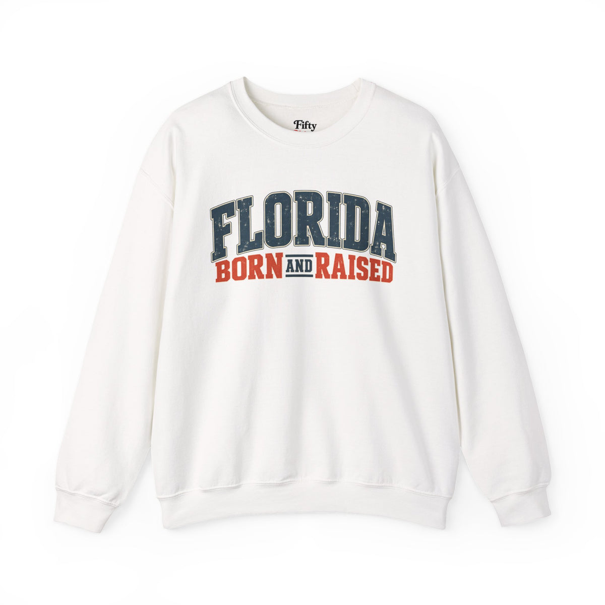 Florida Born and Raised Coastal Vintage Unisex Sweatshirt Graphic