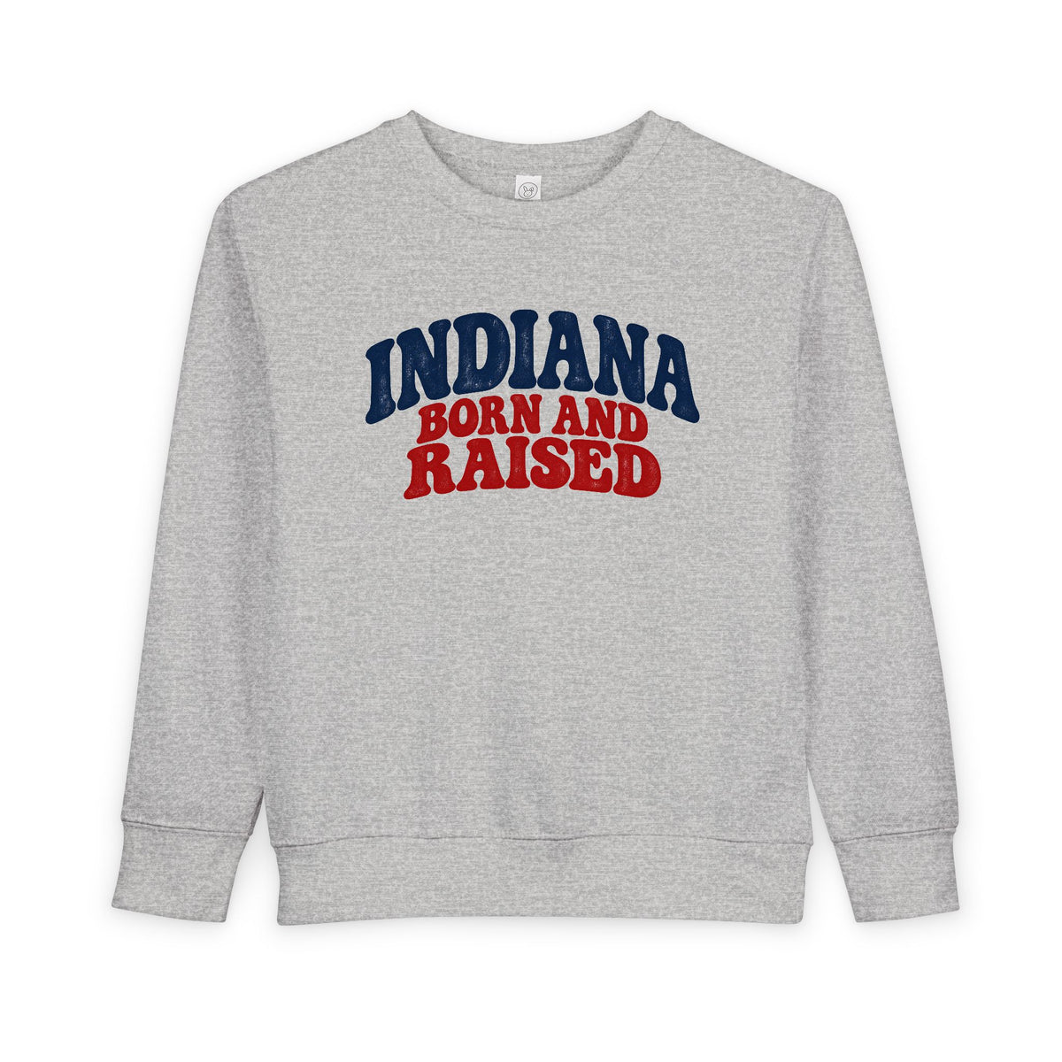 Indiana Born and Raised Retro 1970s Unisex Toddler Sweatshirt
