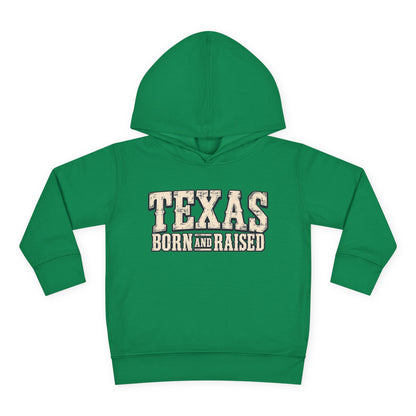 Texas Born and Raised Old-School Ranch Heritage Unisex Toddler Pullover Fleece Hoodie