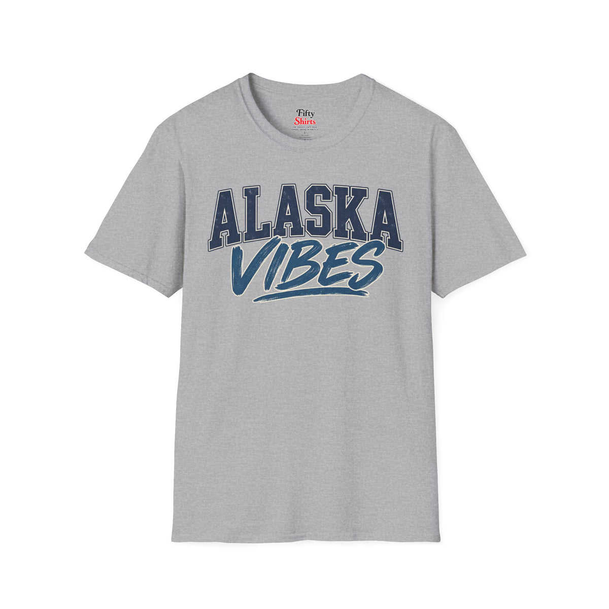 Alaska Vibes Unisex Softstyle T Shirt State Name Graphic Tee