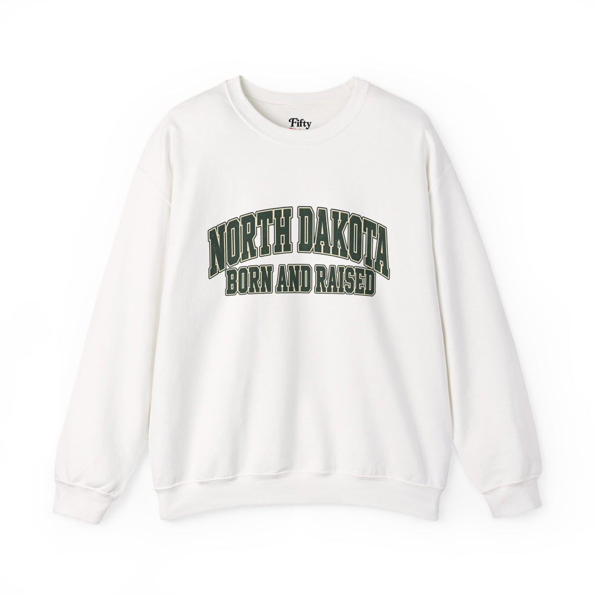 North Dakota Born and Raised Old-School Athletic Unisex Sweatshirt Graphic