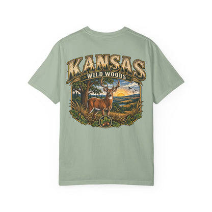 Kansas Wild Woods Unisex Comfort Color 1717 Streetwear Graphic Tee